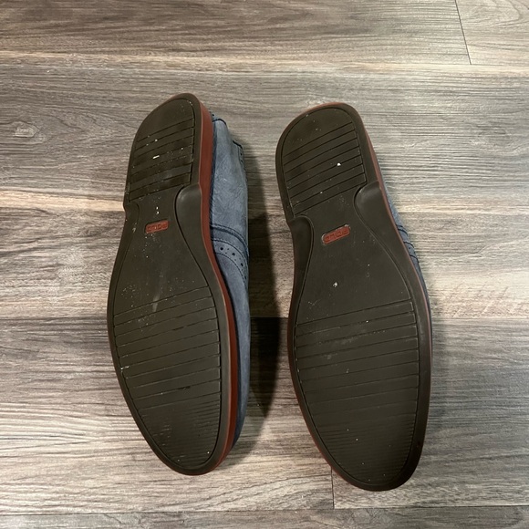 Polo by Ralph Lauren Orrick Wingtip vintage  blue suede derby shoes - Picture 3 of 4